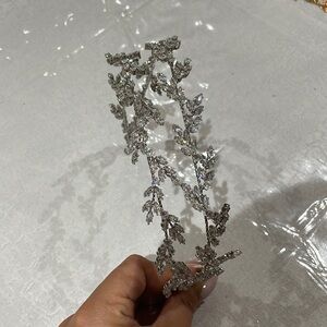 Crystal Wedding Headpiece Floral Headband Swarovski